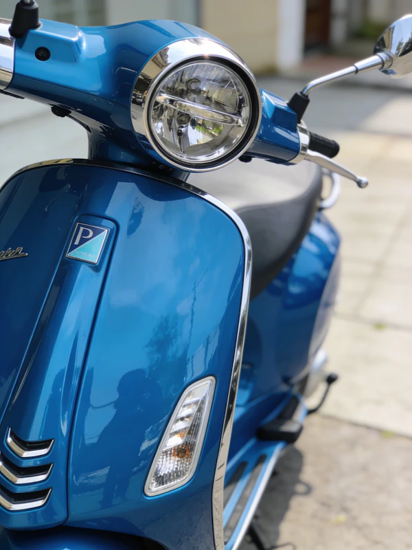 Blue Scooter Close-Up