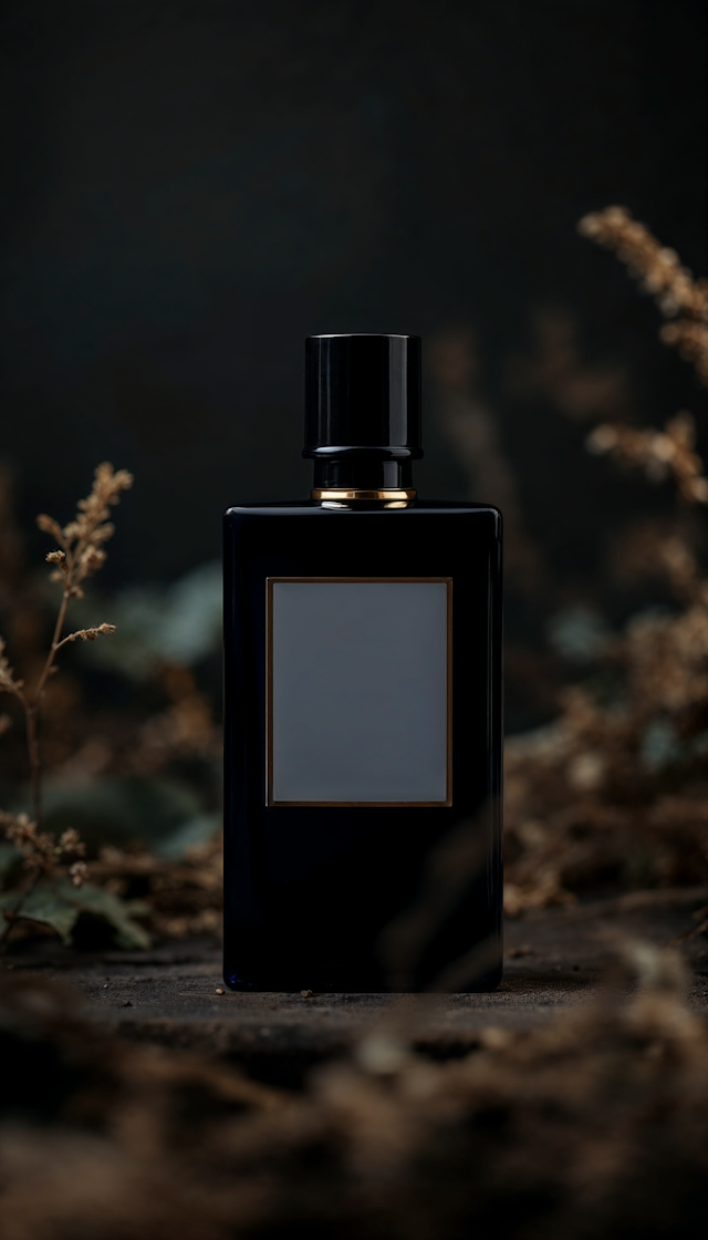 Elegant Black Perfume Bottle