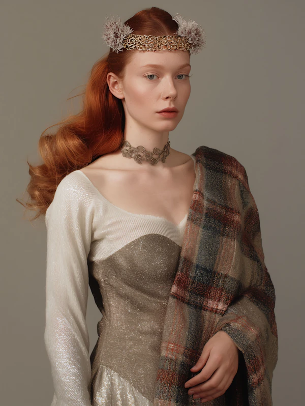 Elegant Red-Haired Woman