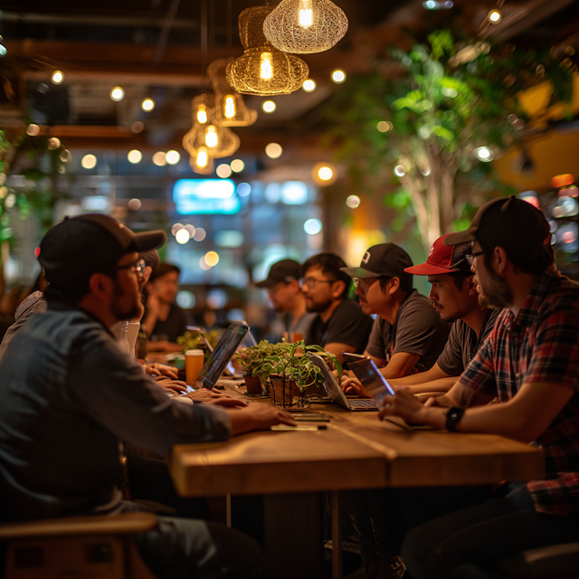 Creative Co-Working Cafe Scene