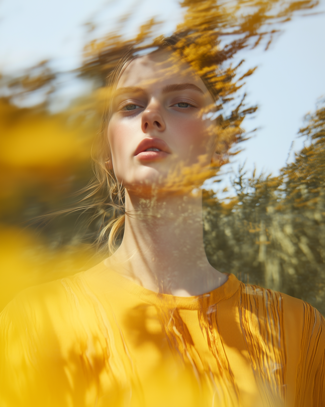 Contemplative Woman in Nature