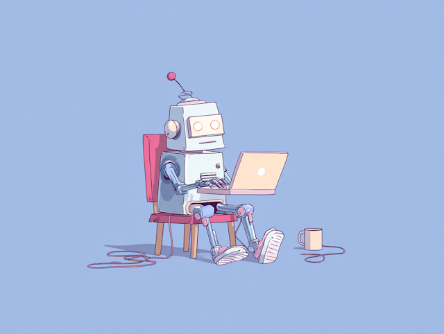 Vintage Robot at Work