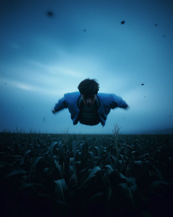 Surreal Flying Scene