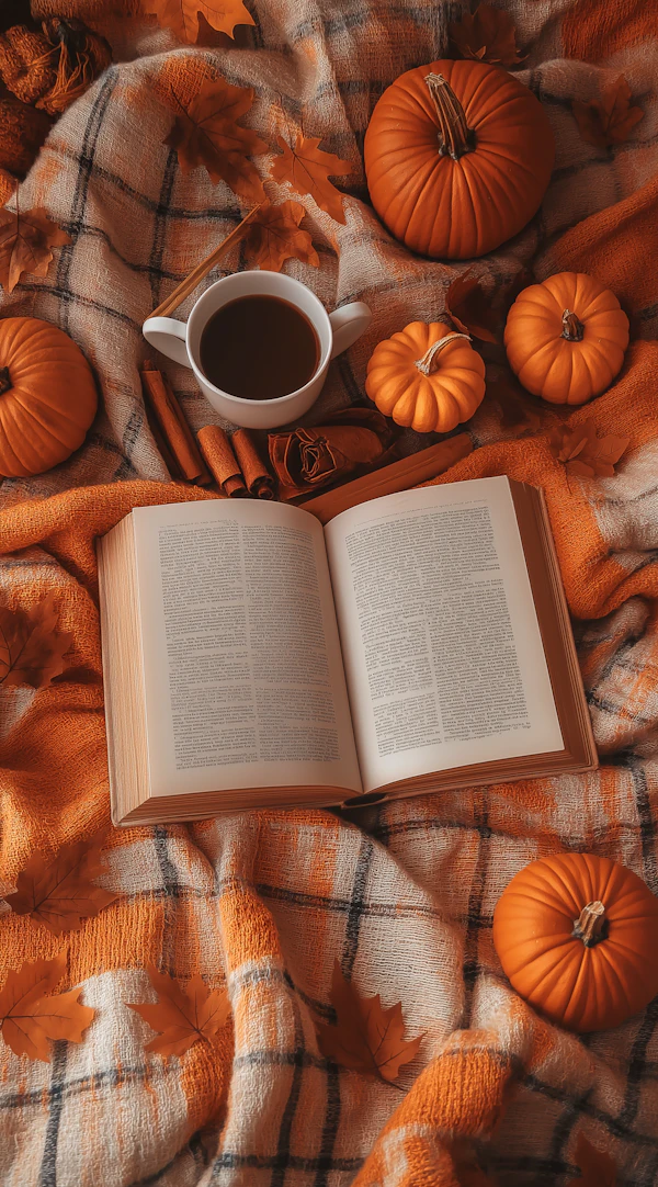Cozy Autumn Reading Scene