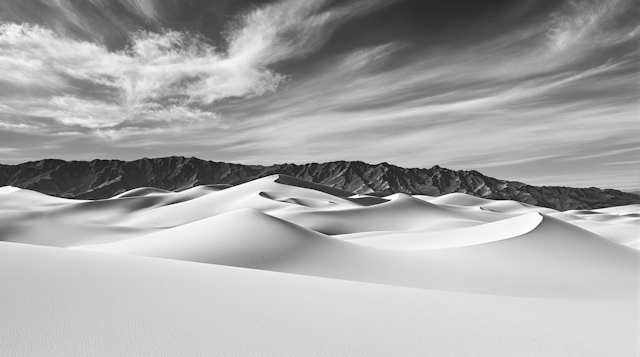 Desert Landscape with Sand Dunes