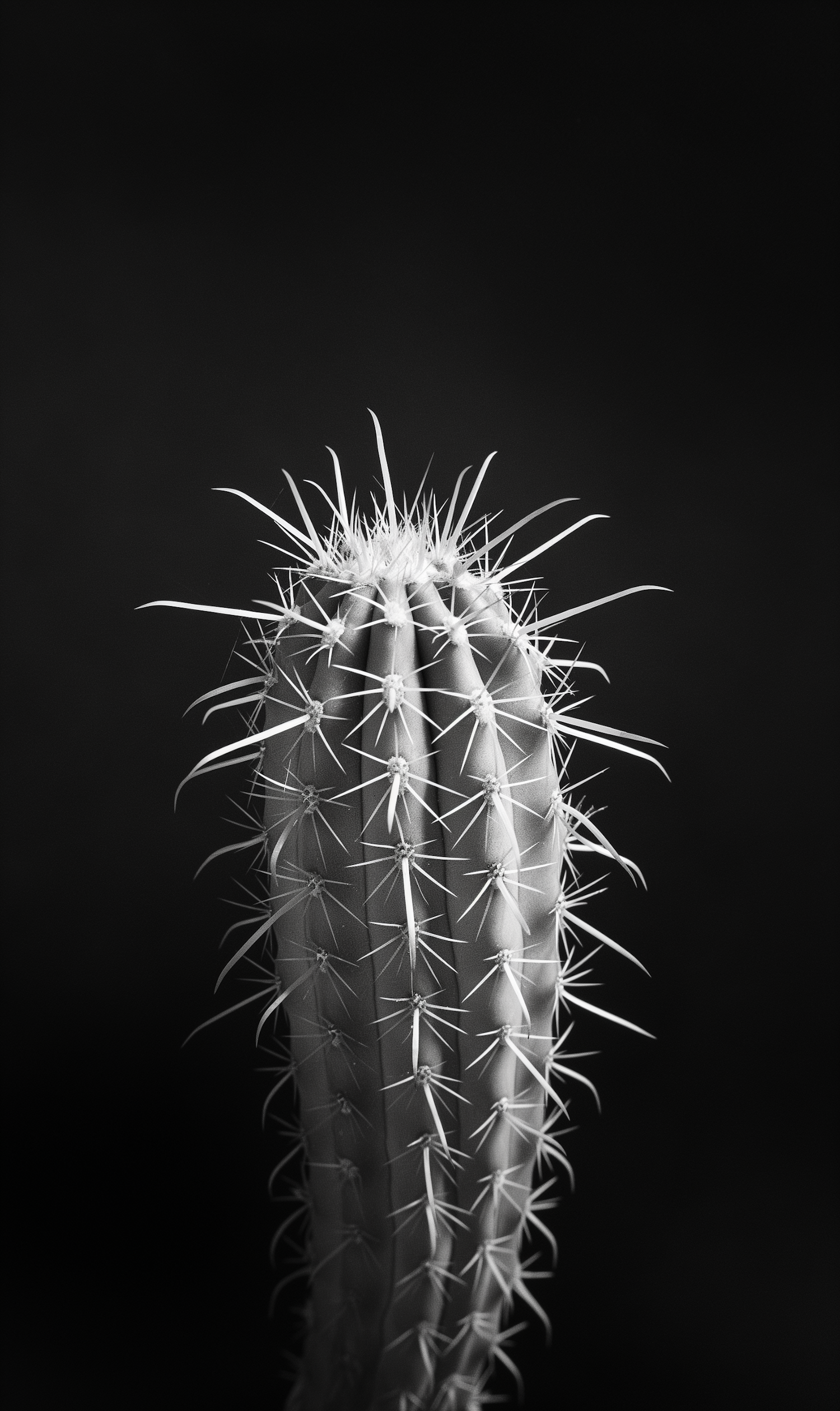 Monochromatic Cactus Close-Up