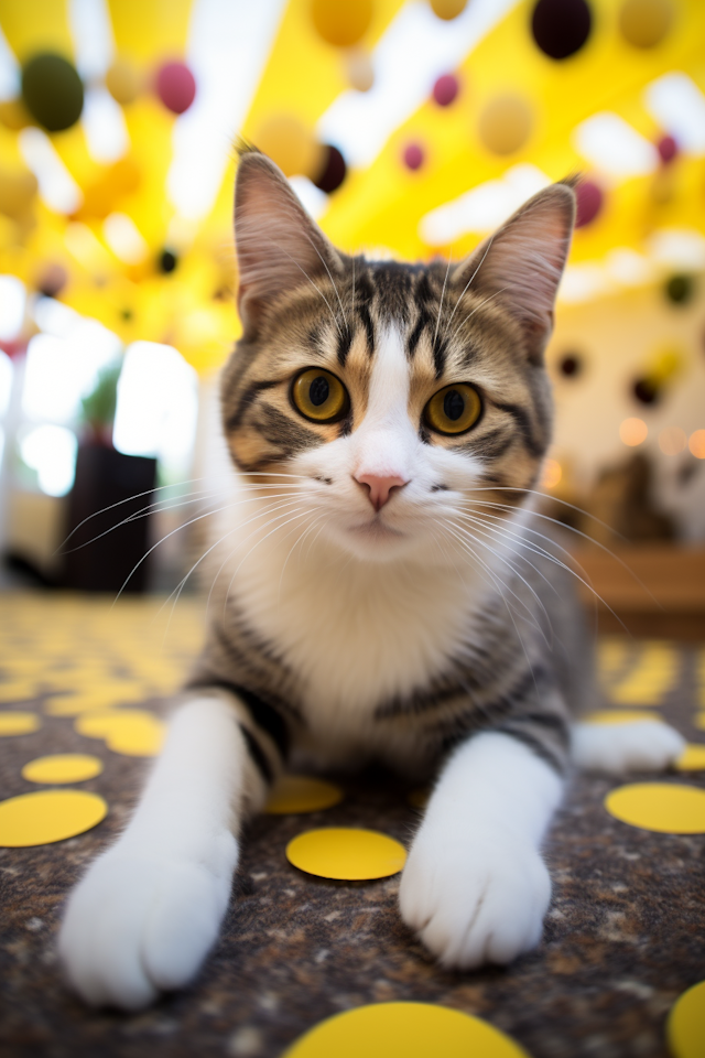 Captivating Tabby with Mystic Yellow Eyes