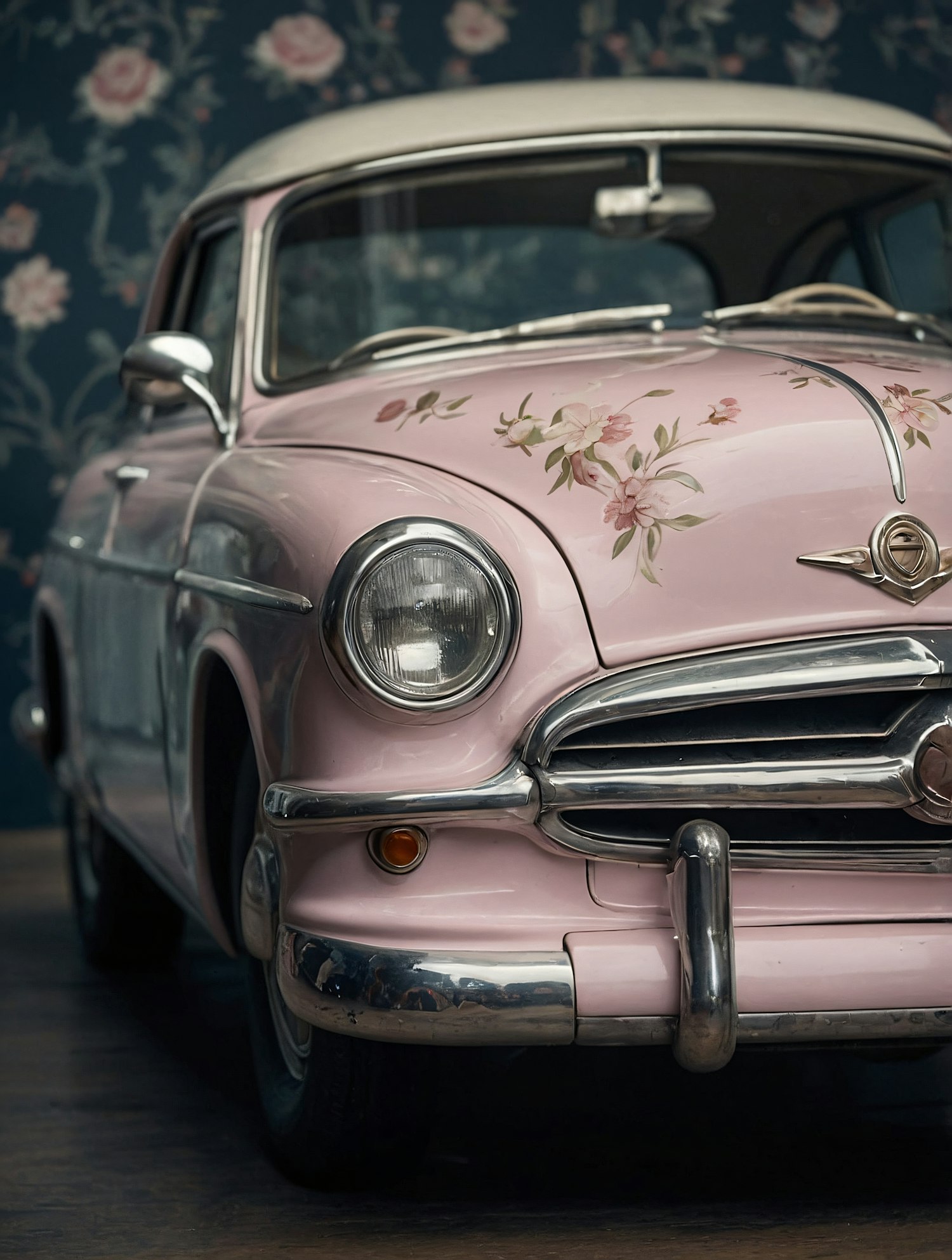 Vintage Floral Car