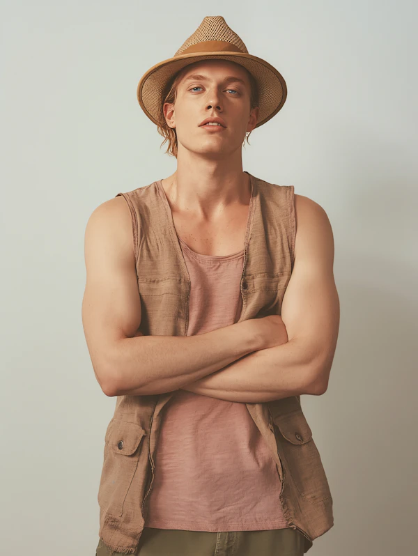 Young Man in Straw Hat