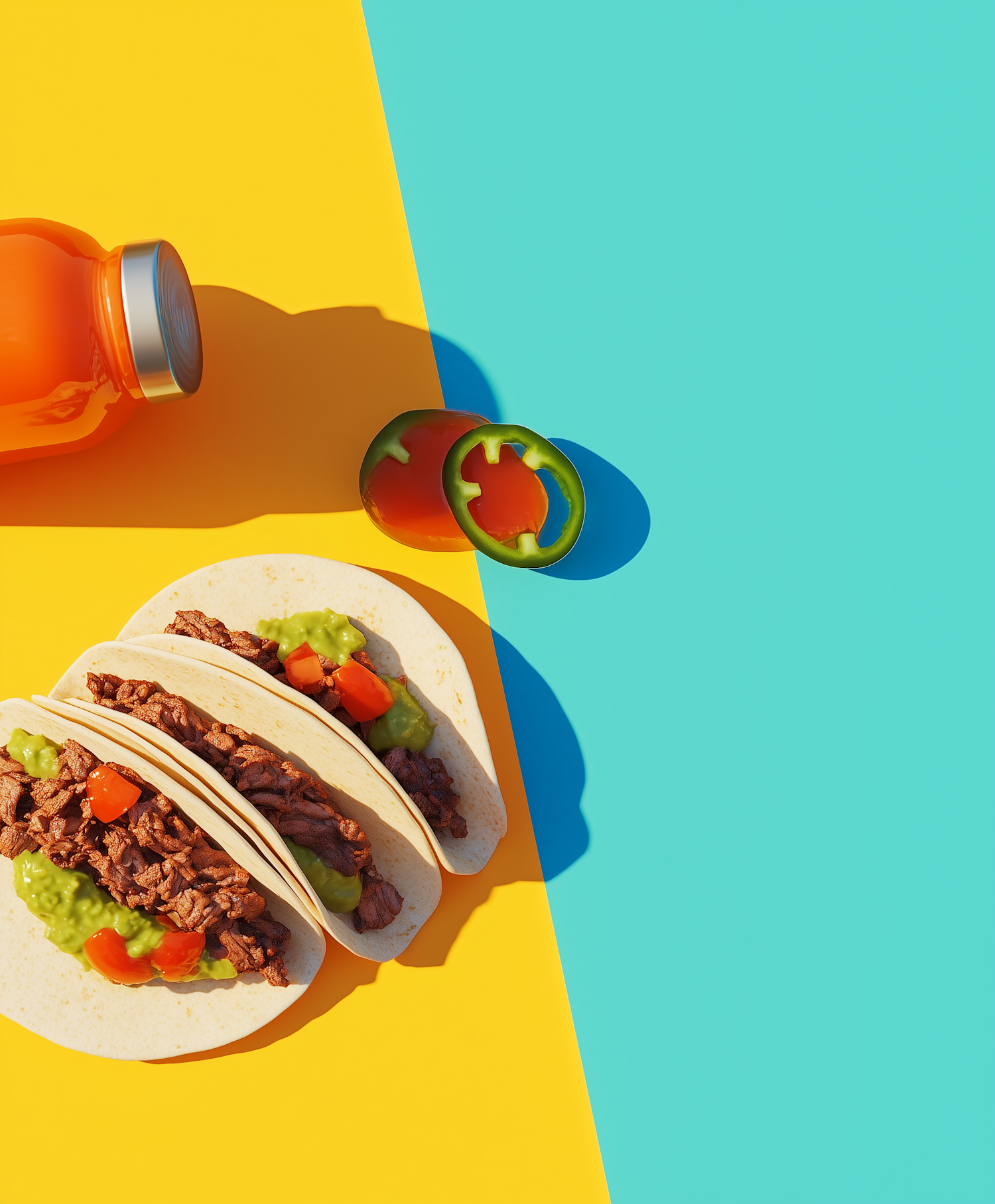 Colorful Taco Meal Setup