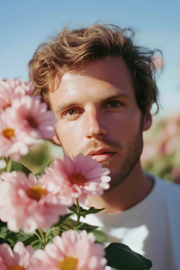 Man with Flowers