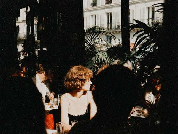 Café Conversation Scene