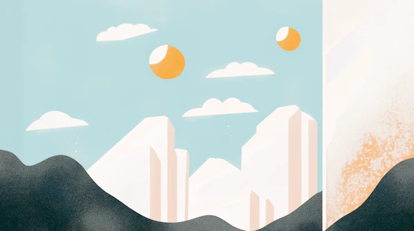 Abstract Serene Landscape