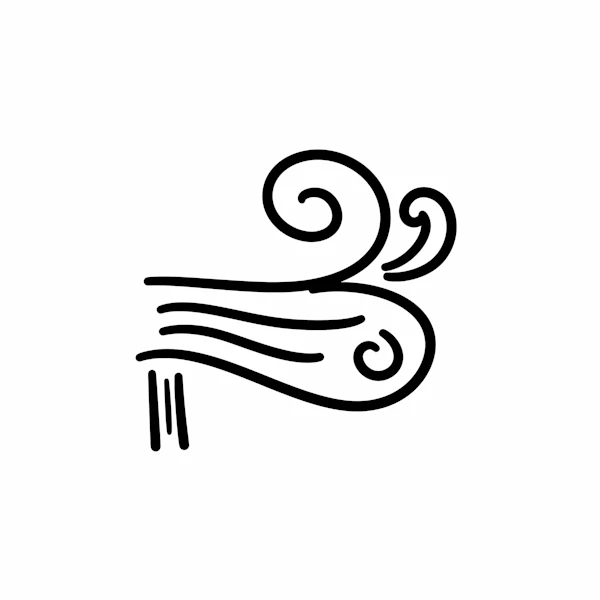 Stylized Wind Symbol