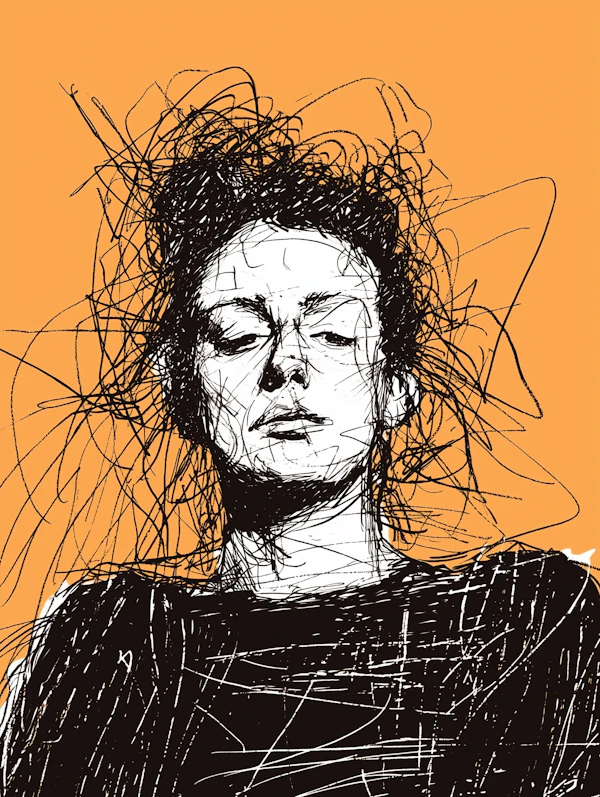 Expressive Line Work Portrait