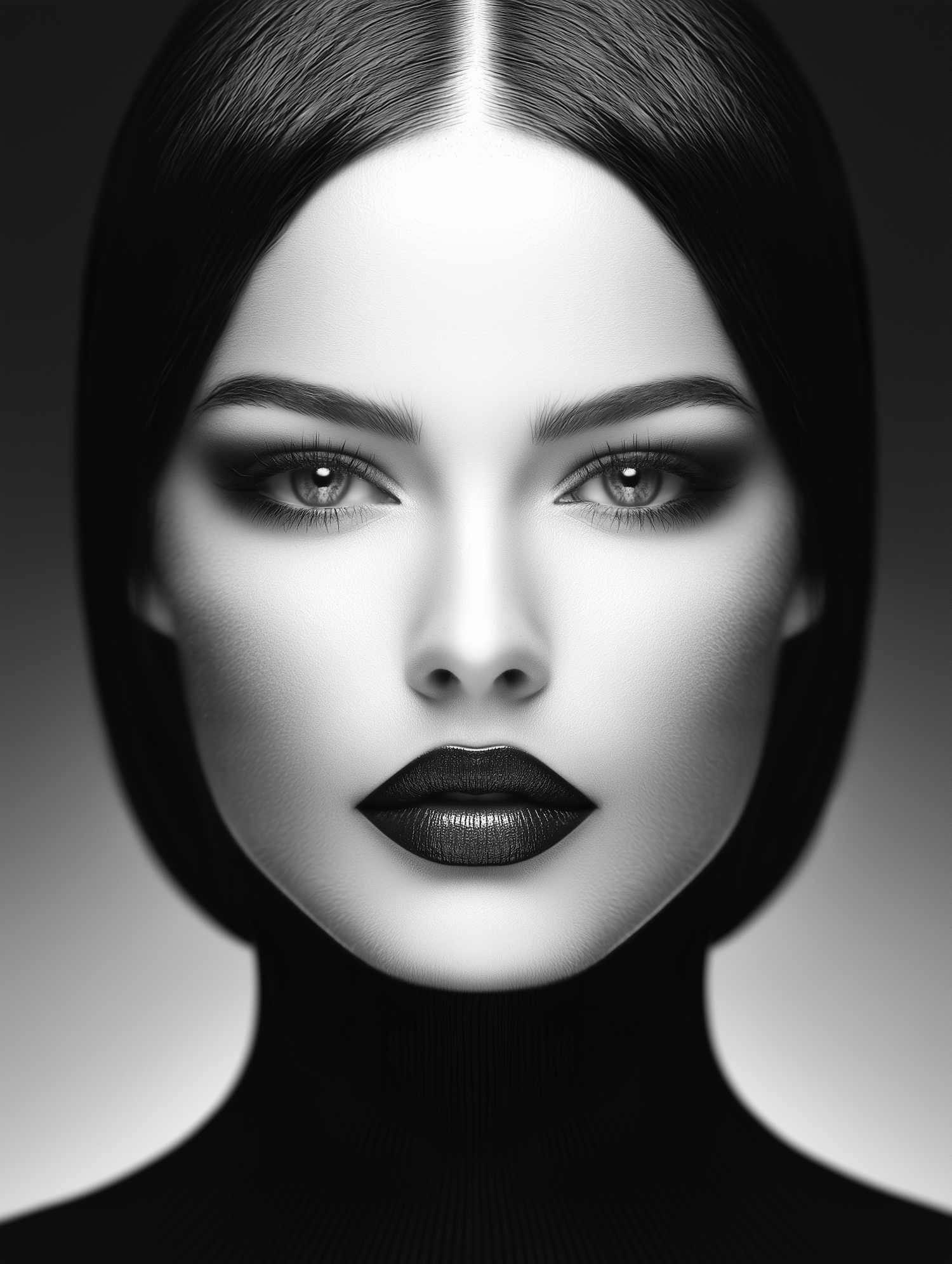 Striking Black and White Portrait