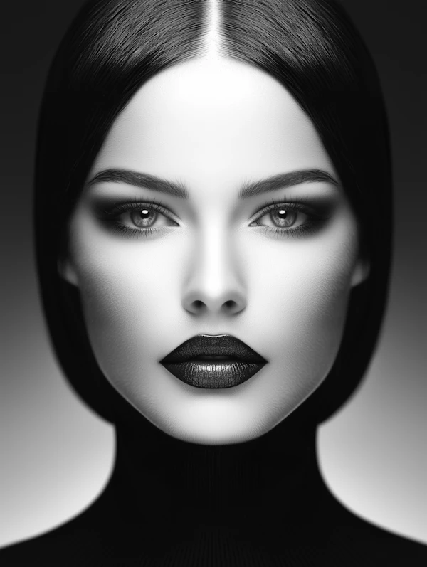 Striking Black and White Portrait