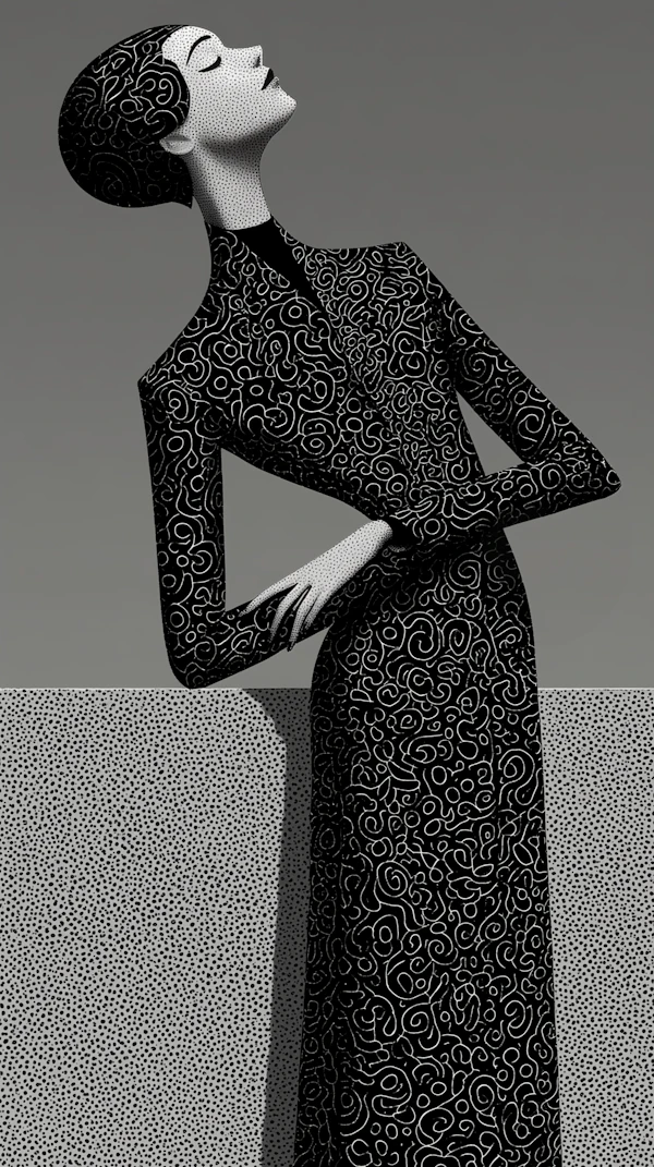 Elegant Patterned Figure