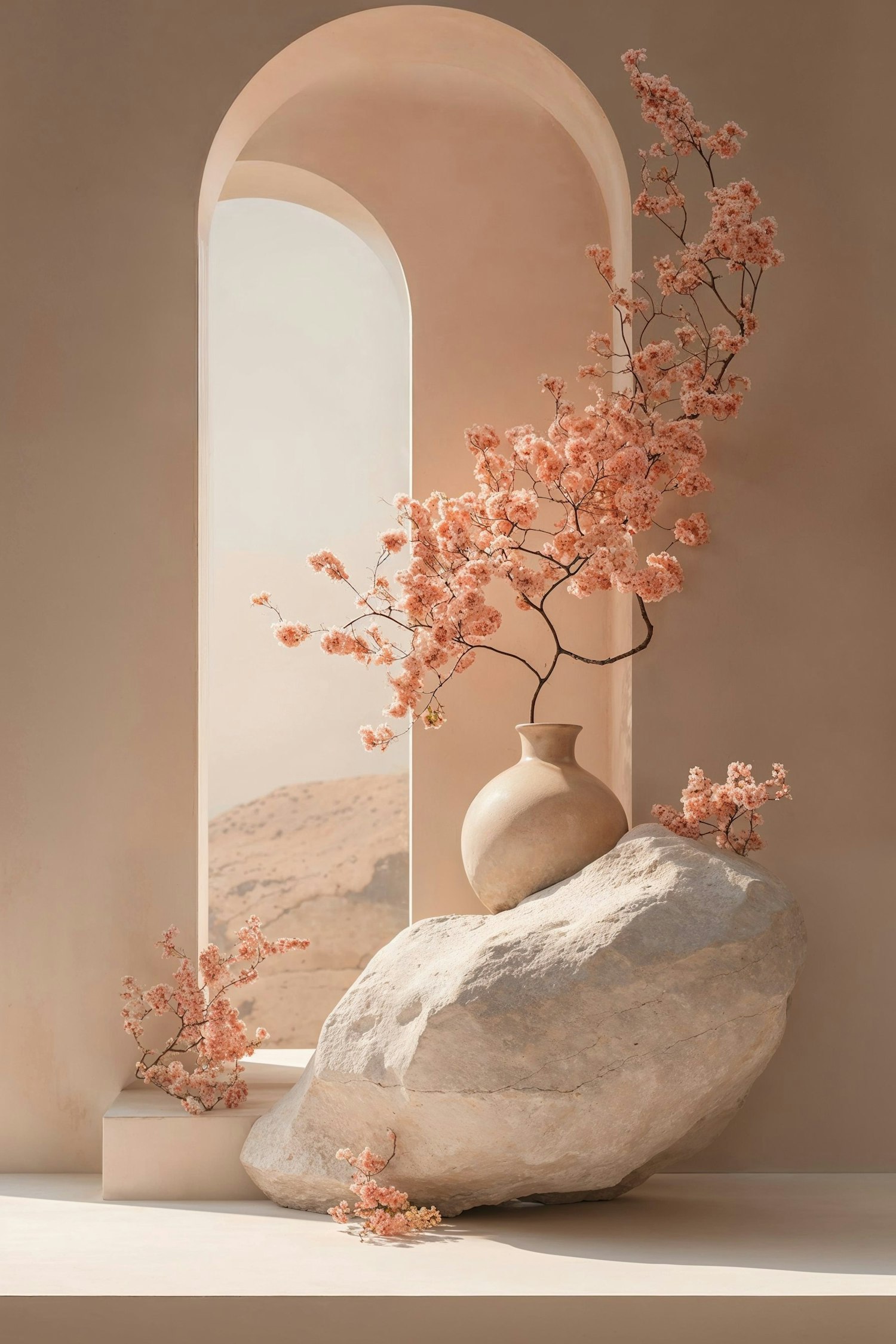 Tranquil Cherry Blossom Arrangement