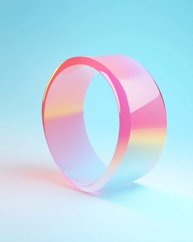 3D Gradient Ring Art