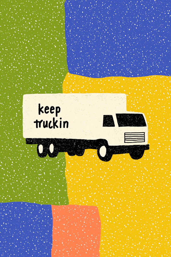 Retro Truck Illustration