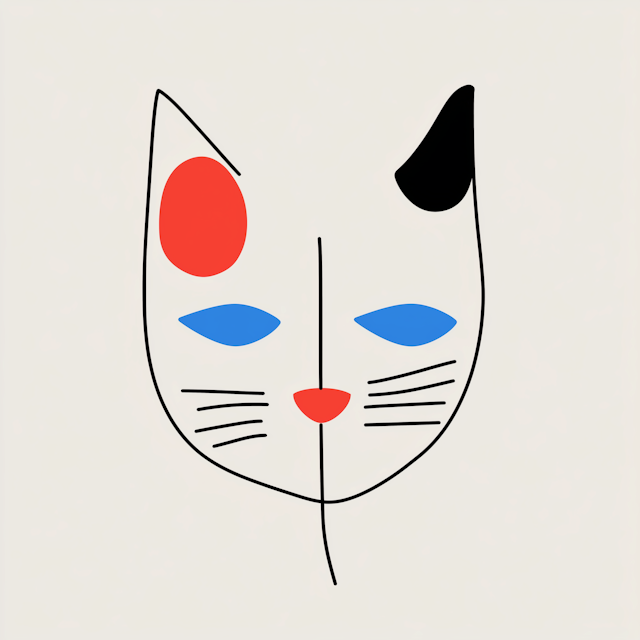 Abstract Cat Face