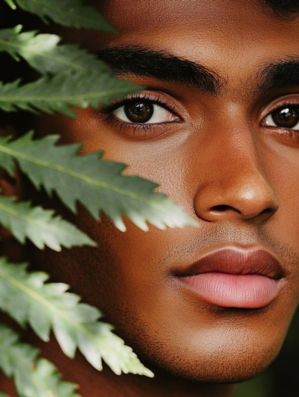 Portrait with Fern Leaves