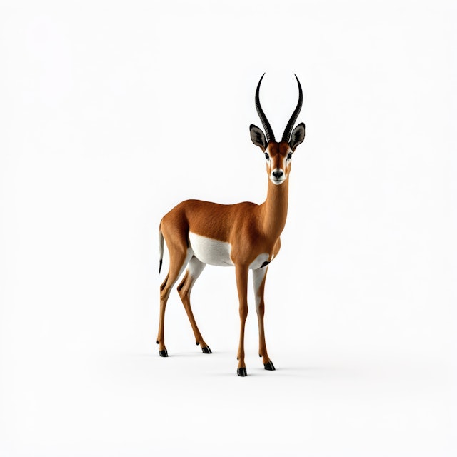 Antelope on White Background