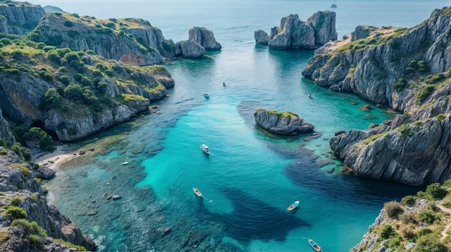 Coastal Seascape Aerial View