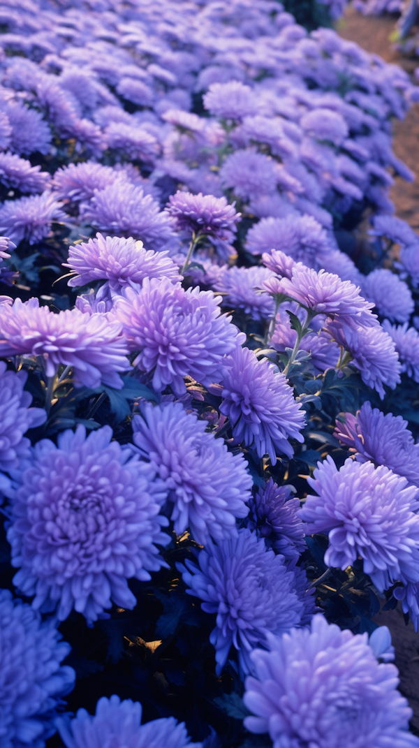 Serene Purple Chrysanthemum Expanse