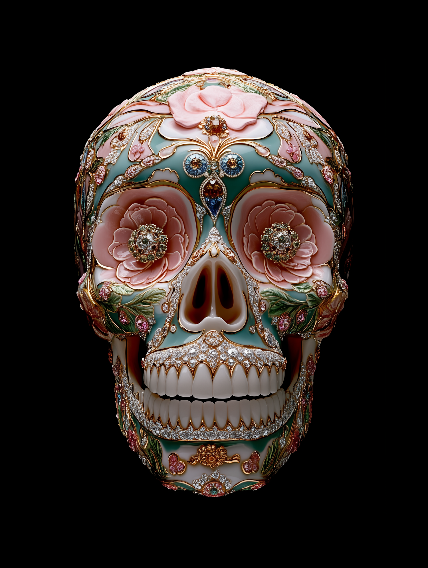 Ornate Floral Skull