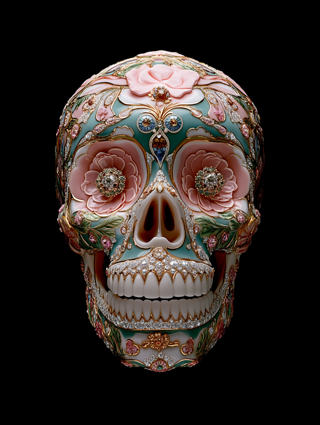 Ornate Floral Skull