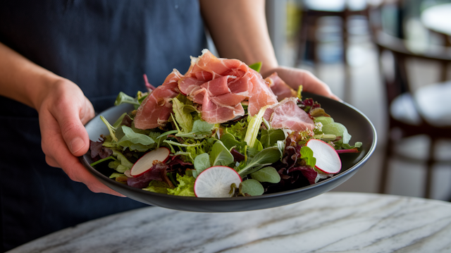 Colorful Salad Presentation