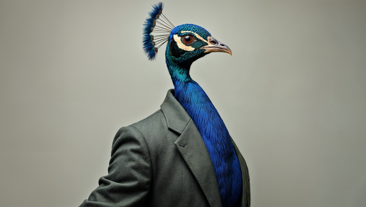 Surreal Peacock-Human Portrait