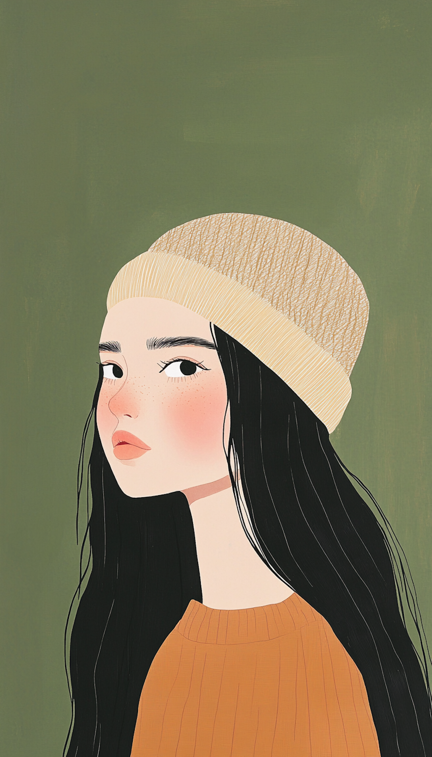 Stylized Portrait of a Young Woman