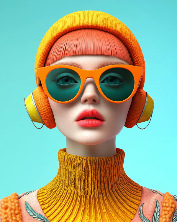 Futuristic Woman Portrait