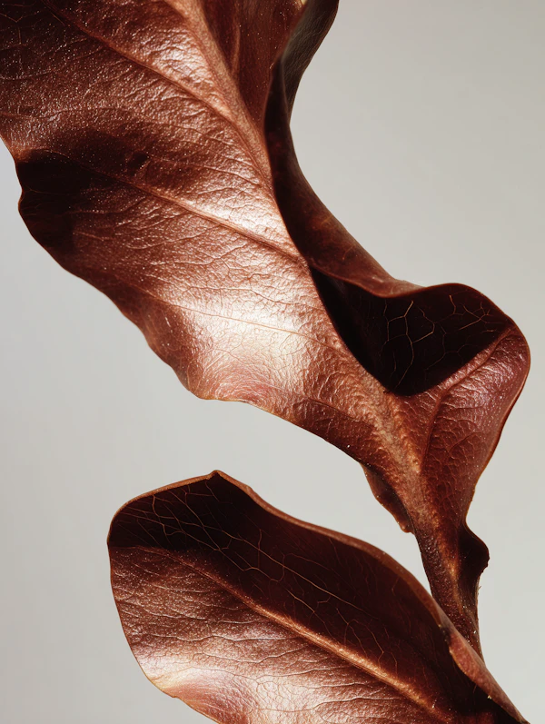 Metallic Leaves Close-Up