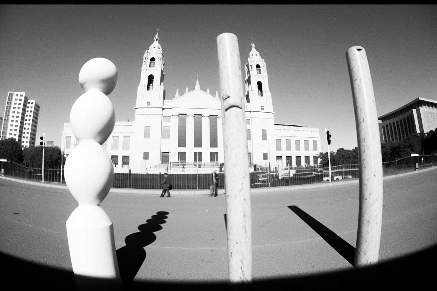 Neoclassical Edifice through Fisheye