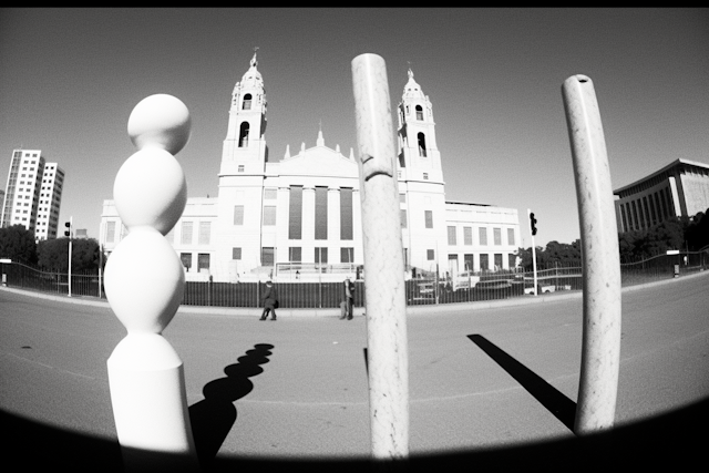 Neoclassical Edifice through Fisheye