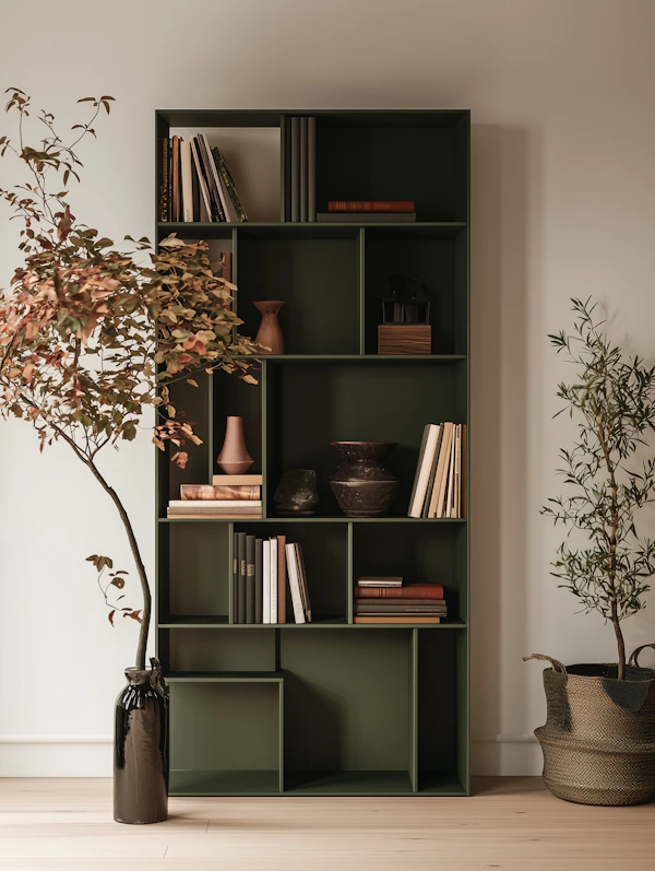 Modern Green Bookshelf