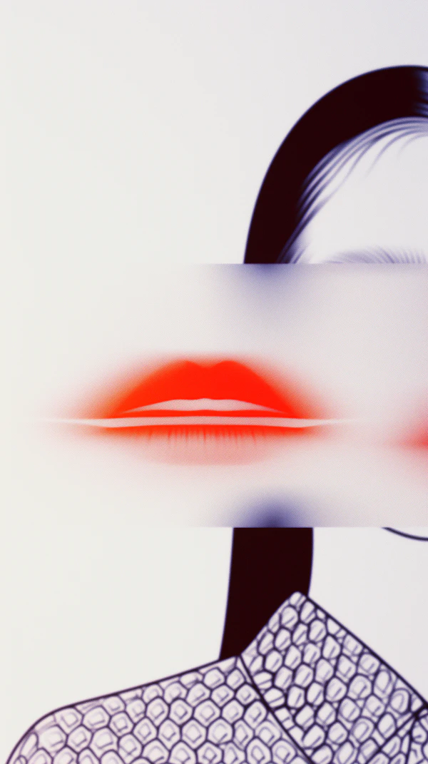 Stylized Human Subject with Emphasis on Lips