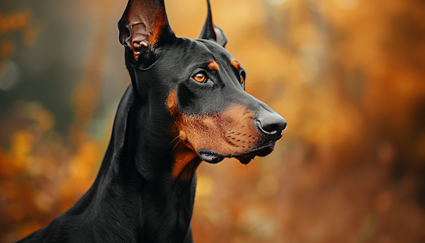 Autumnal Doberman Portrait