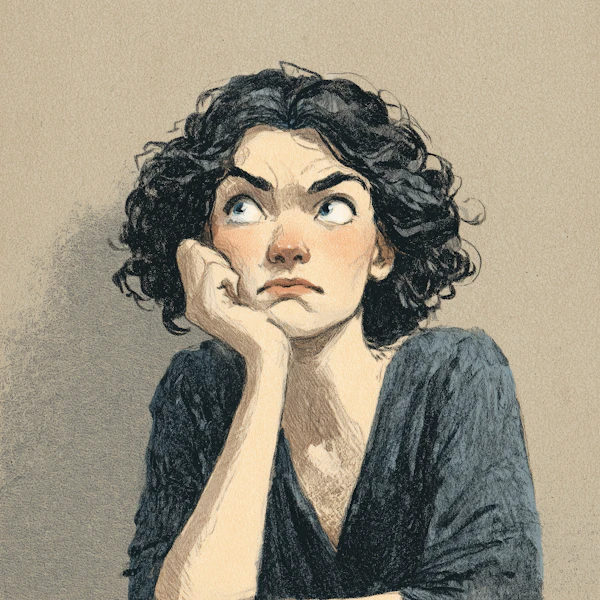 Thoughtful Sketch Portrait