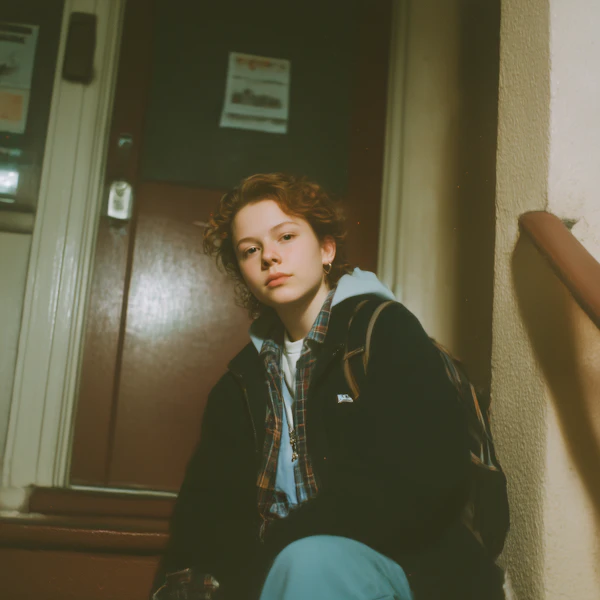 Young Person on Stairs