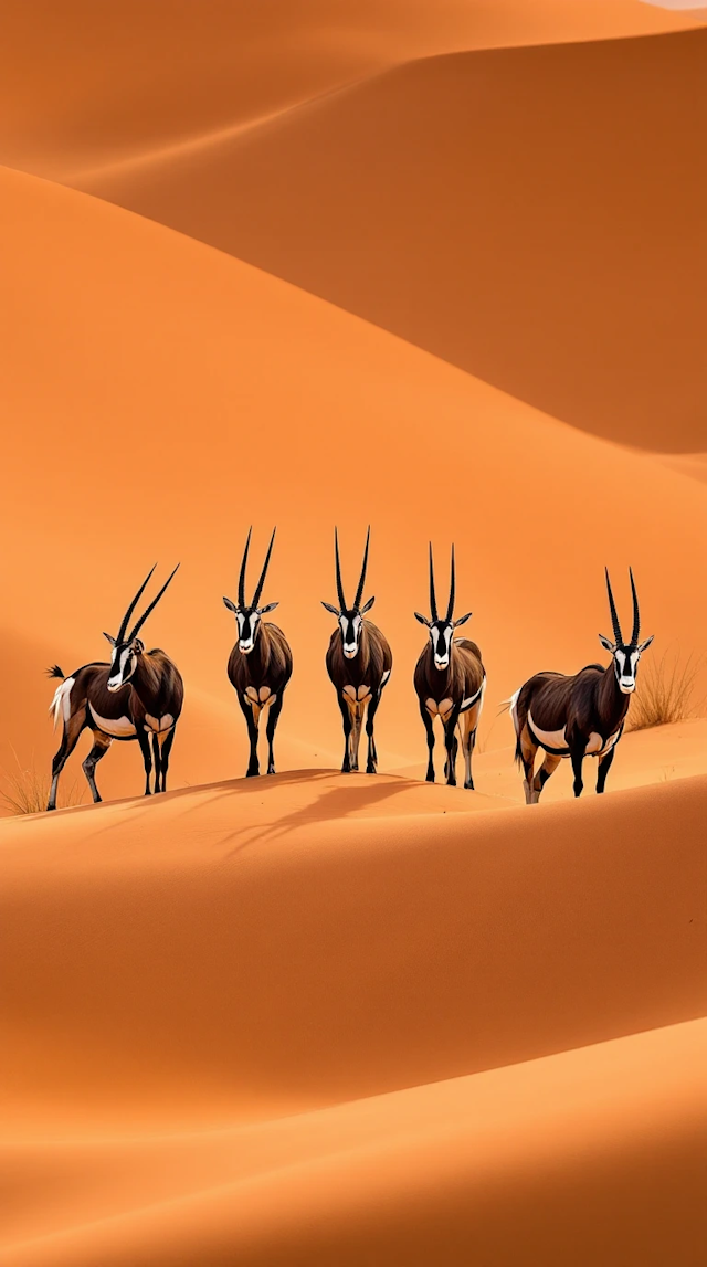 Oryx in Desert Landscape