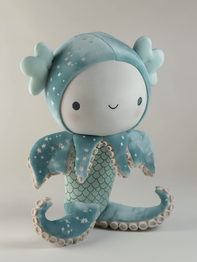 Whimsical Octopus-Human Plush Toy