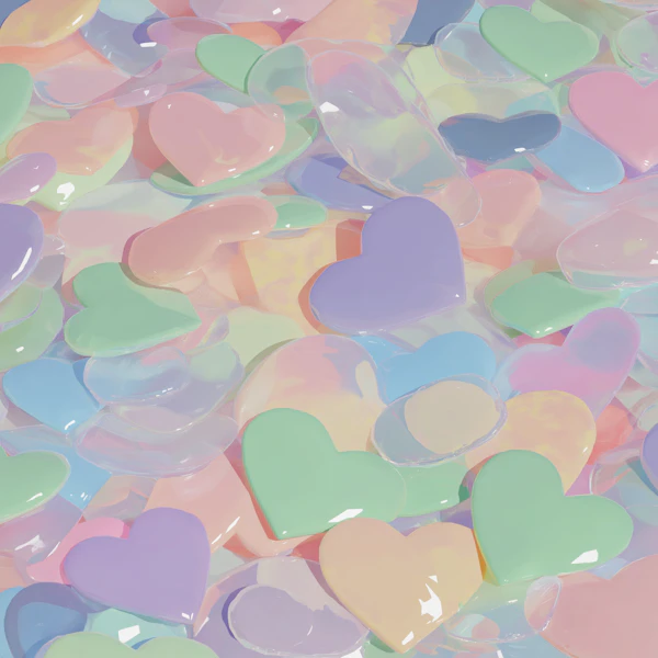 Pastel Heart Shapes