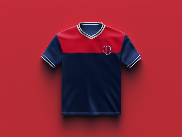 Sports Jersey on Red Background