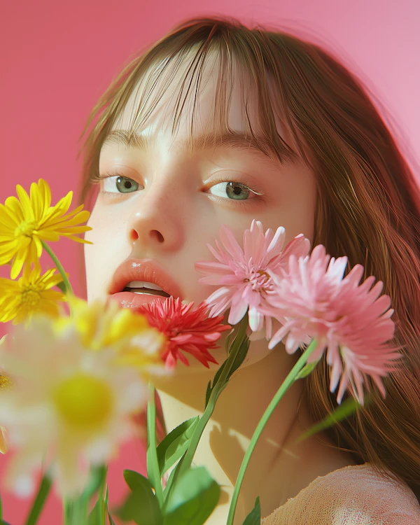 Floral Portrait Serenity
