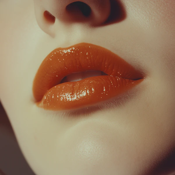 Glossy Orange Lips